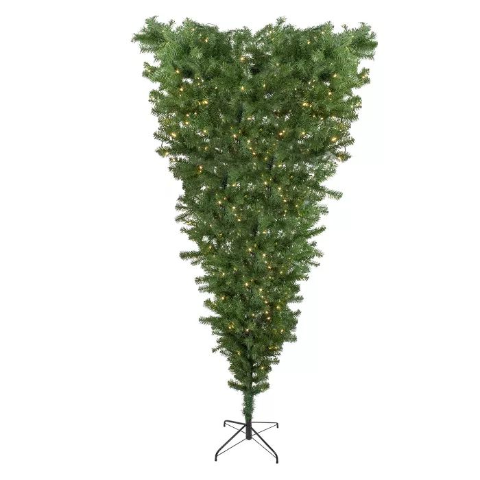 Northlight 7.5' Prelit Artificial Christmas Tree Upside Down Spruce - Warm White Lights | Target