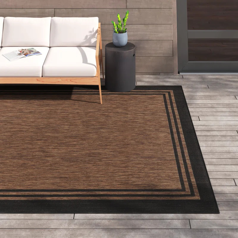 Waikiki Brown/Black Indoor/Outdoor Rug | Wayfair North America