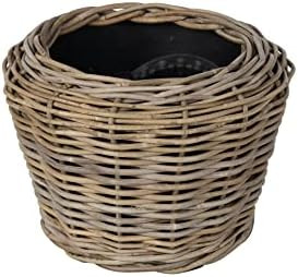 Rattan Kobo Indoor Outdoor Planter Basket with Plastic Pot Small 25-Gallon Soil Capacity | Amazon (US)