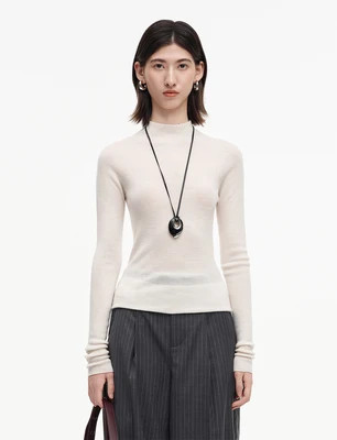 Merino Wool Half Turtleneck Sweater | SELFWHO