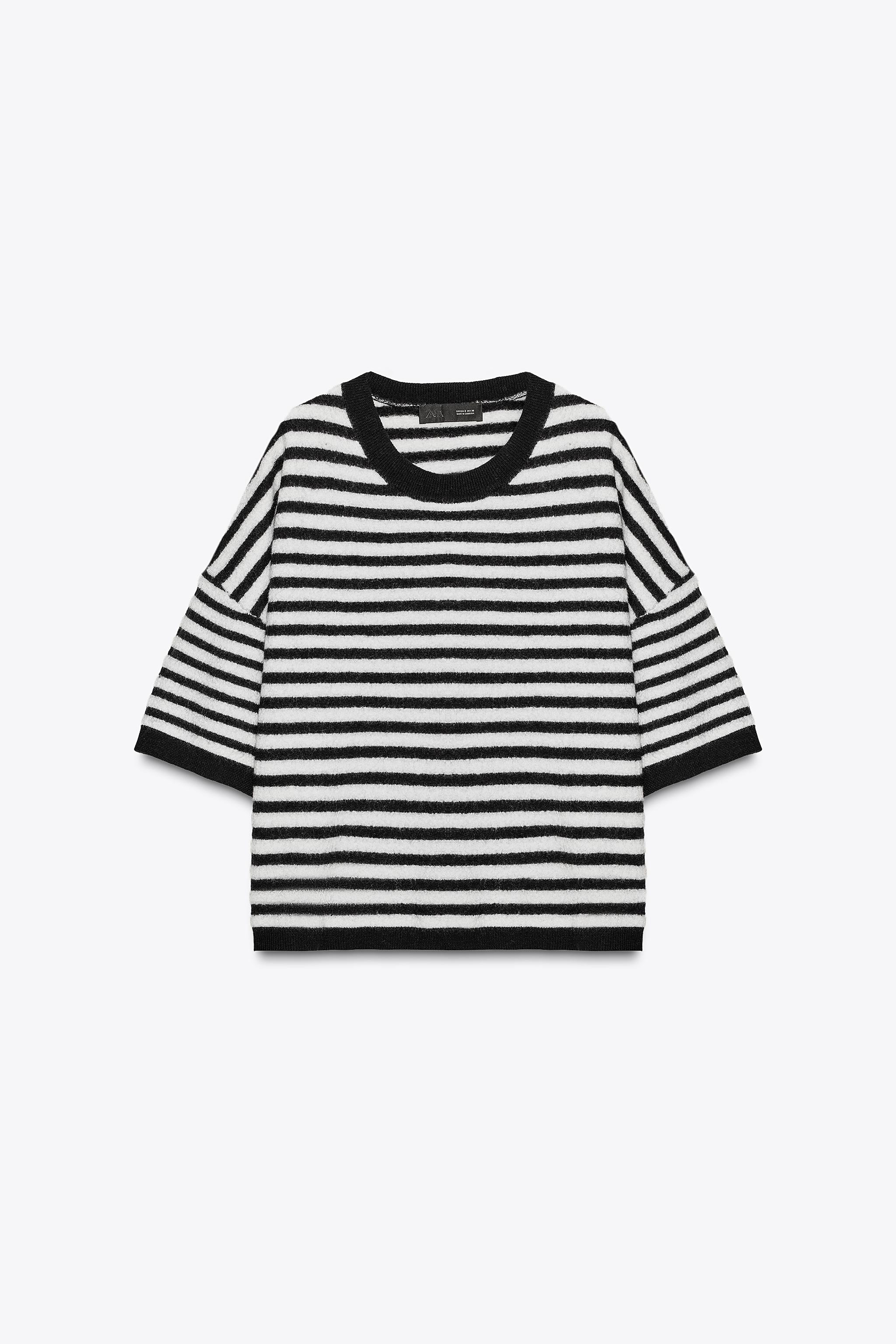 GESTREIFTER PULLOVER AUS 100 % WOLLE | Zara DE