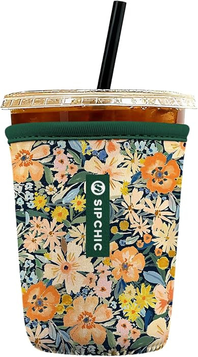 Iced Coffee Sleeve \u2013 Neoprene Reusable Cup Sleeves for Drinks, Insulated Drink Sleeves to Ke... | Amazon (US)