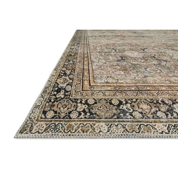 Giacinto Power Loom Performance Olive/Charcoal Rug | Wayfair North America