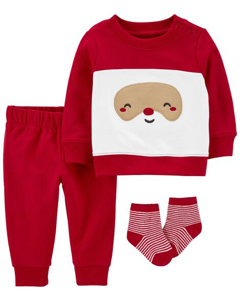 Carter's Baby Girls 3-Piece Santa Outfit Set 3M Red/White | Carter's