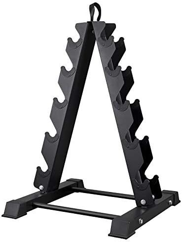 FISUP A-Frame Dumbbell Rack Stand Only,5 Tier/600 LBS Weight Capacity Steel Dumbbell Rack for Home G | Amazon (US)