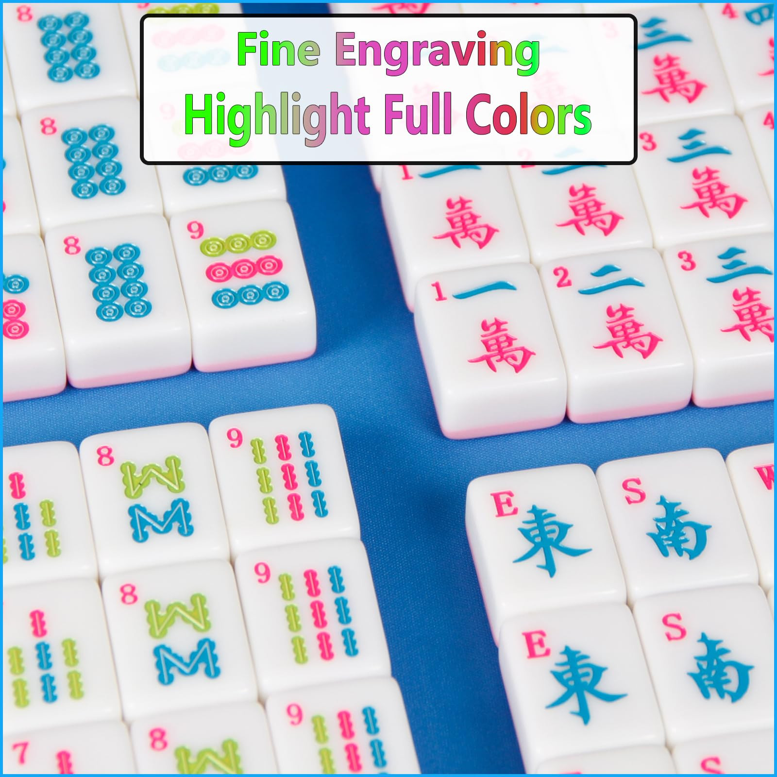 Pink American Mahjong Set 166 Mahjong Tiles 1.2-inch American Mahjong Game Set | Amazon (US)