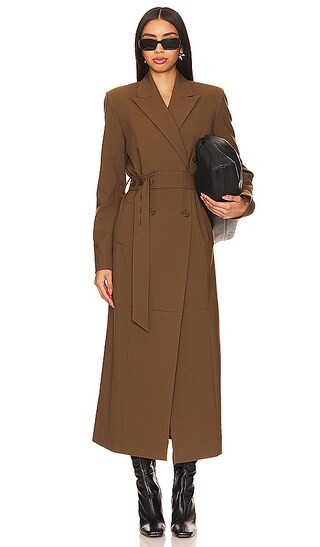 Marlina Coat in Muted Olive | Revolve Clothing (Global)