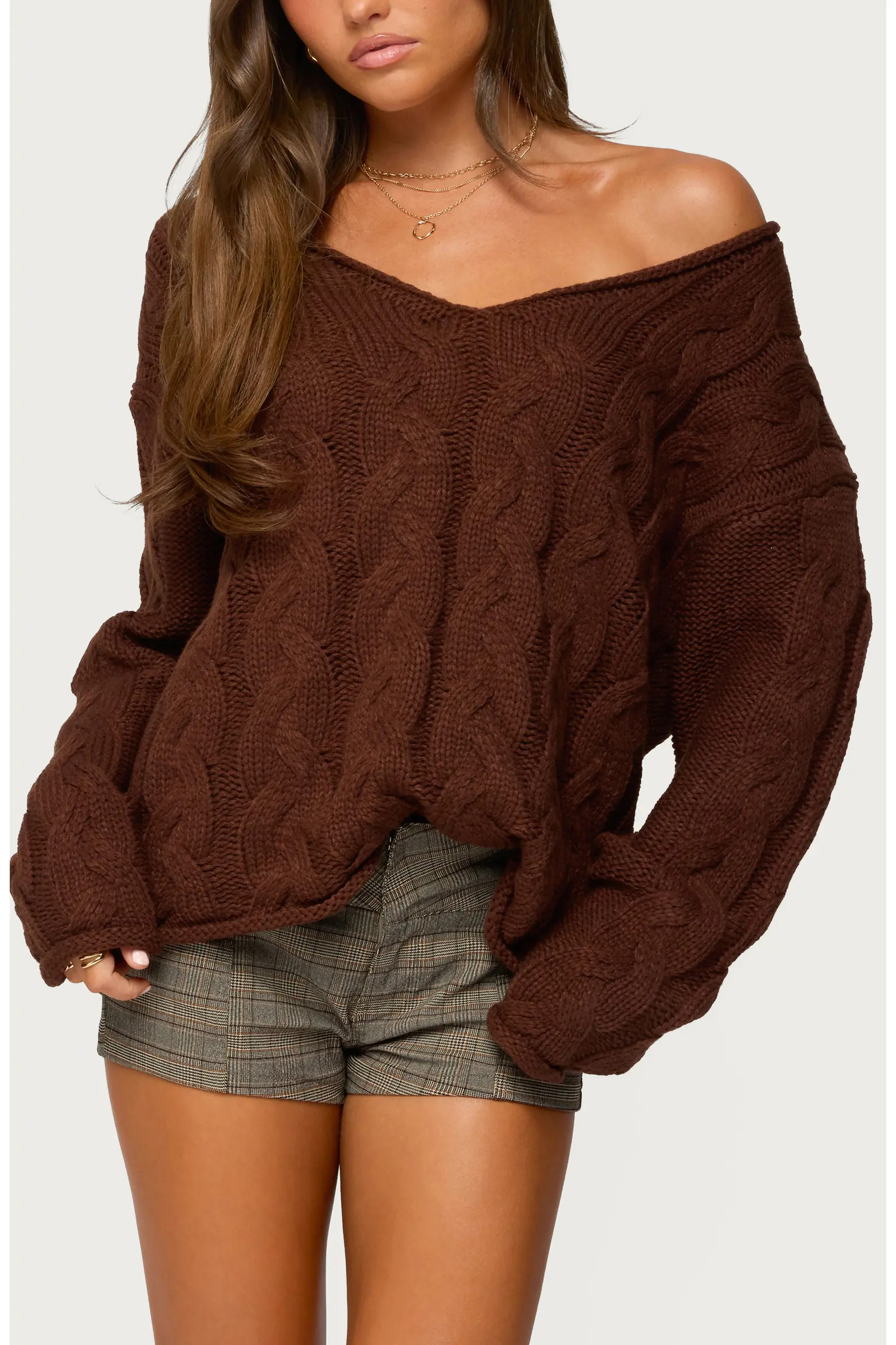 EDIKTED Inga Oversize Cable Stitch Sweater (Women) | Nordstrom | Nordstrom