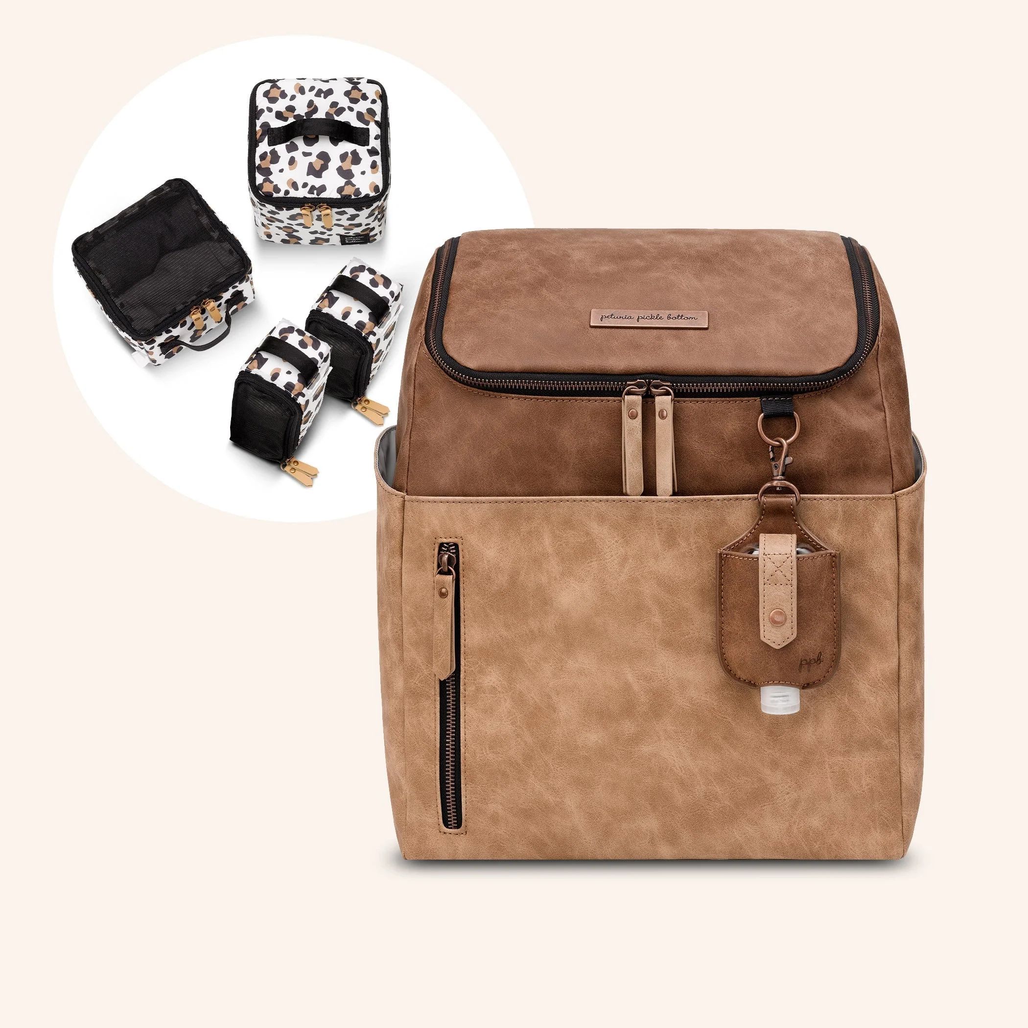 Tempo Backpack in Brioche & Packing Cube Set Bundle | Petunia Pickle Bottom