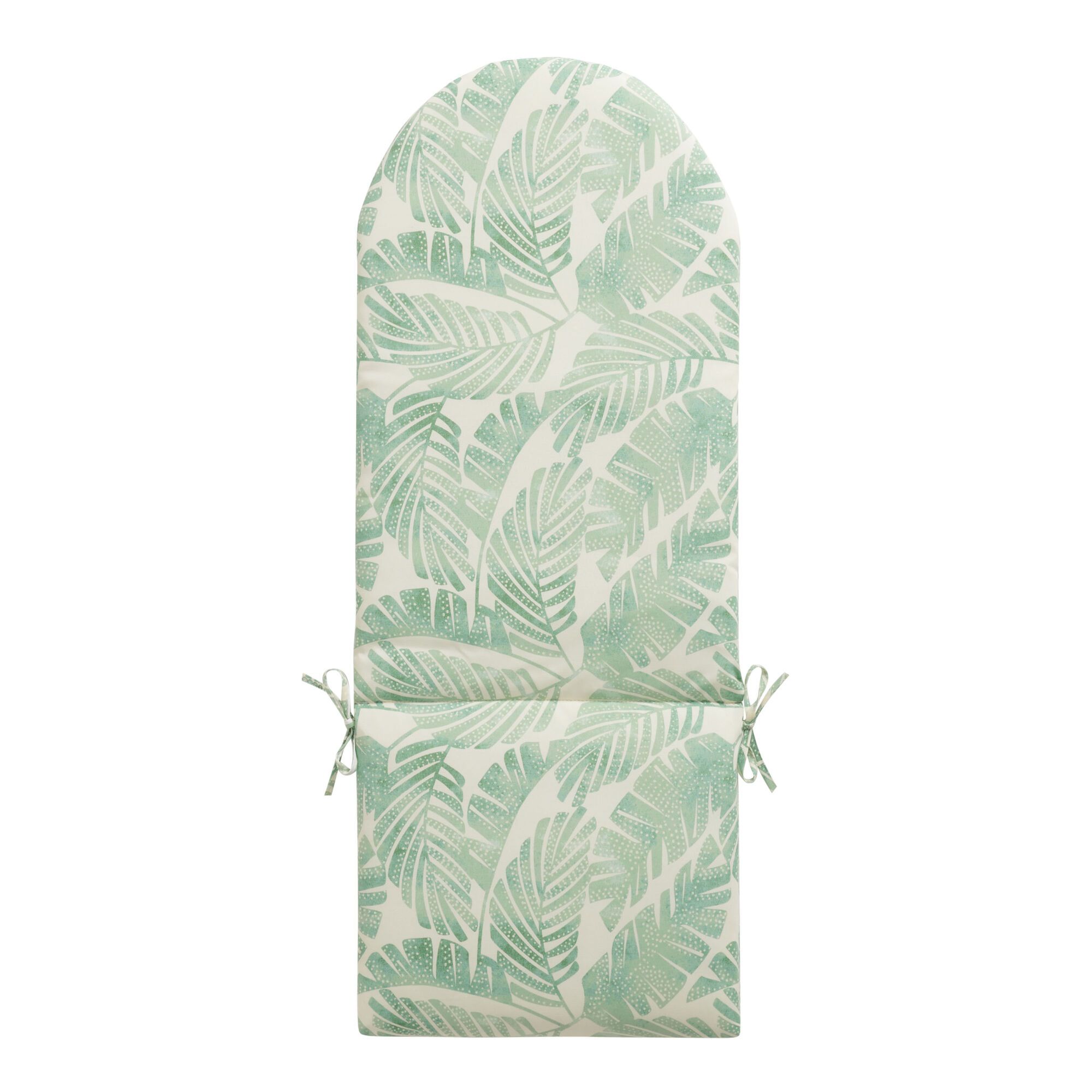 Jakarta Palm Ivory and Green Adirondack Chair Cushion - World Market | World Market