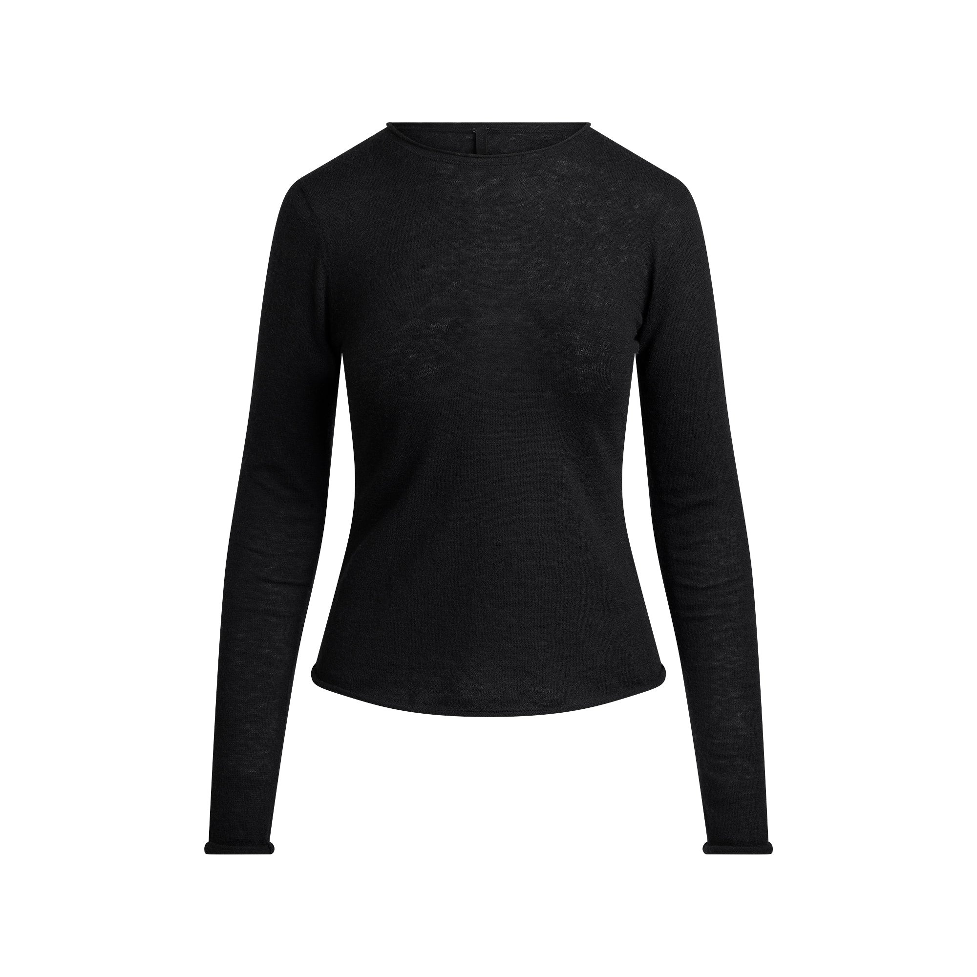FEATHERWEIGHT CASHMERE LONG SLEEVE TOP | ONYX | SKIMS (US)