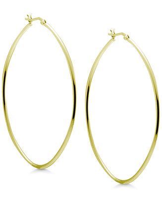 Extra Large Skinny Oval Large Hoop Earrings  in Gold-Plate | Macys (US)