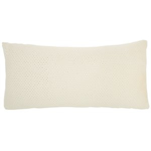 Nourison Fur Dot Foil Print Modern Acrylic Fabric Throw Pillow in Ivory | Homesquare
