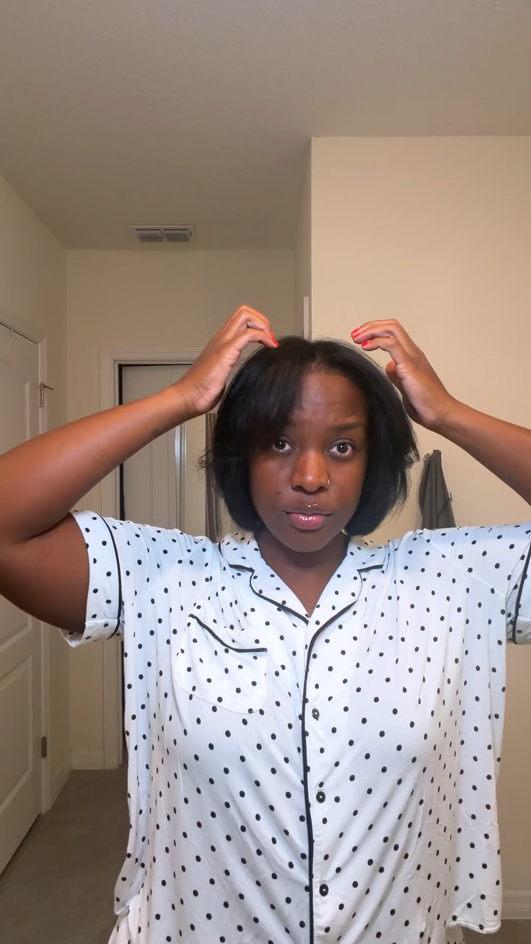 Late night silk press at home #ltkbeauty