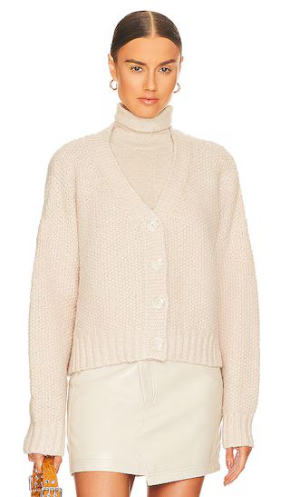 Lili Button Front Cardigan in Nude | Revolve Clothing (Global)