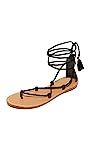 Soludos Women's Gladiator Lace Up Sandals, Black, 7 B(M) US | Amazon (US)