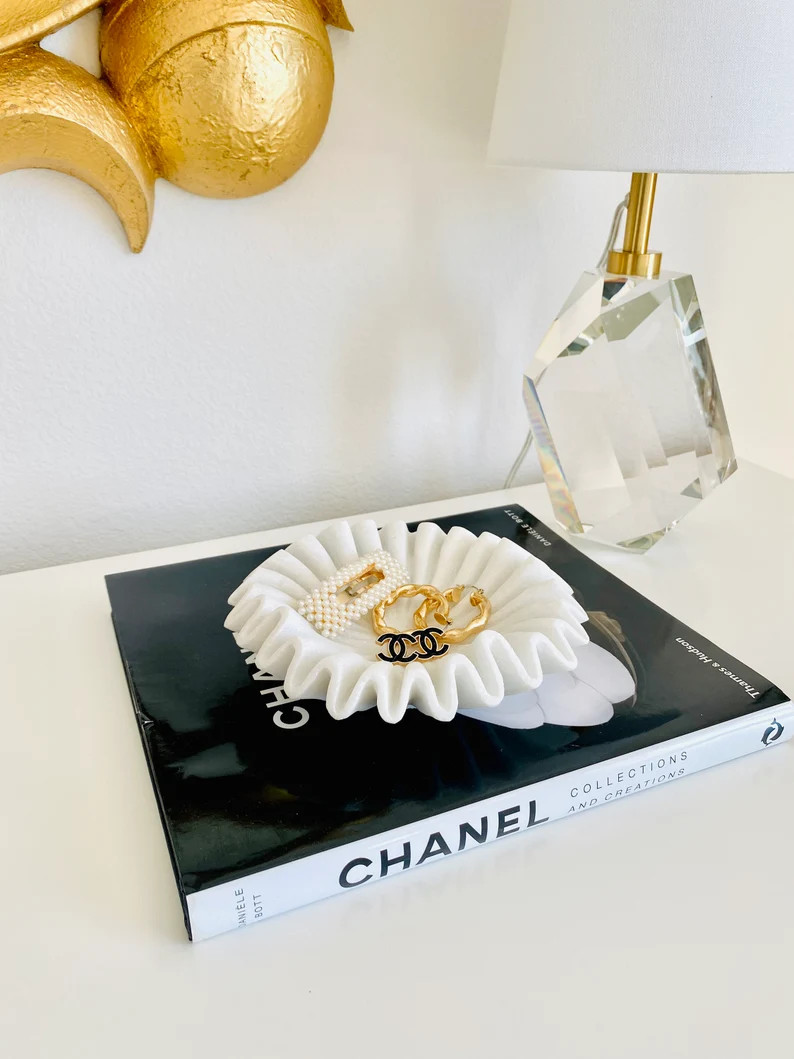 Ruffled Marble Bowl Decorative Marble Bowl fluted bowl | Etsy | Etsy (US)