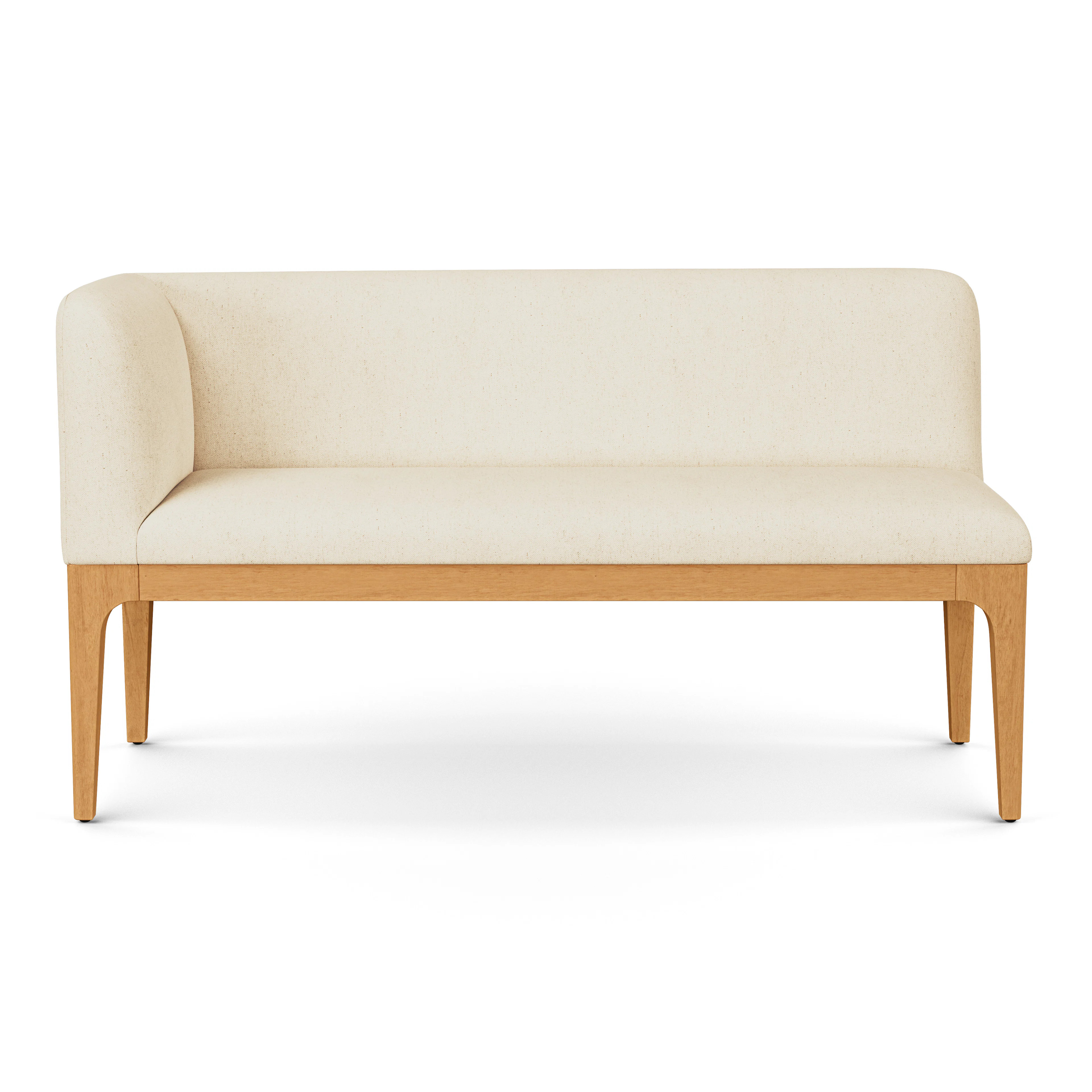 Rosin 56.75" Left Corner Banquette - Natural Oak and Sand Ivory | Article