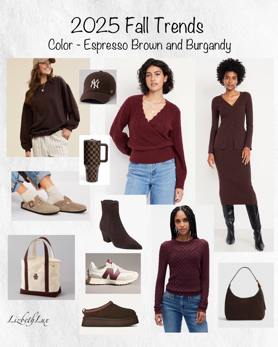 Chocolate brown and burgundy colors are going strong for Fall!

#LTKOver40 #LTKSeasonal #LTKMidsize