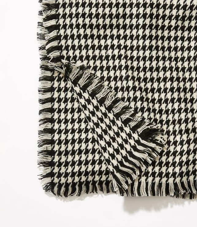 Houndstooth Blanket Scarf | LOFT