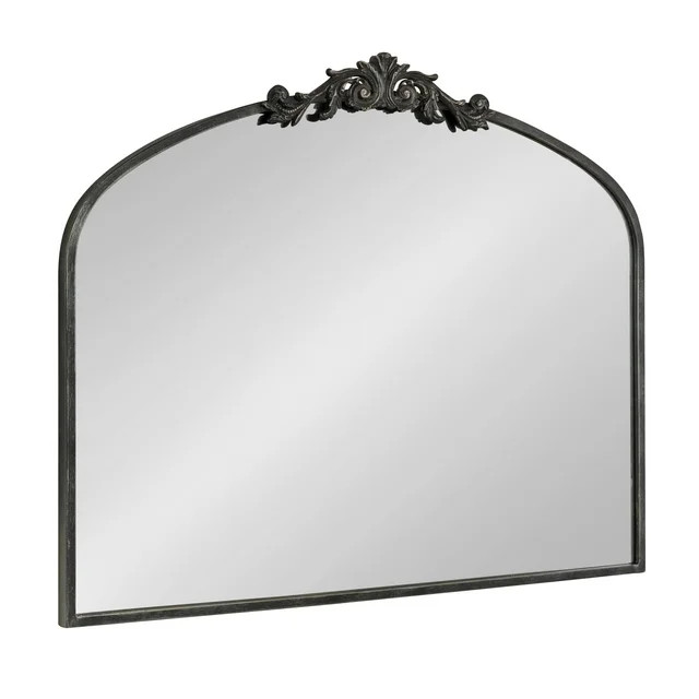 Kate and Laurel Arendahl Ornate Traditional Arched Mirror, 36 x 29, Black, Decorative Baroque Sty... | Walmart (US)