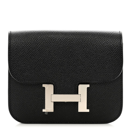 Epsom Constance Slim Wallet Black | FASHIONPHILE (US)