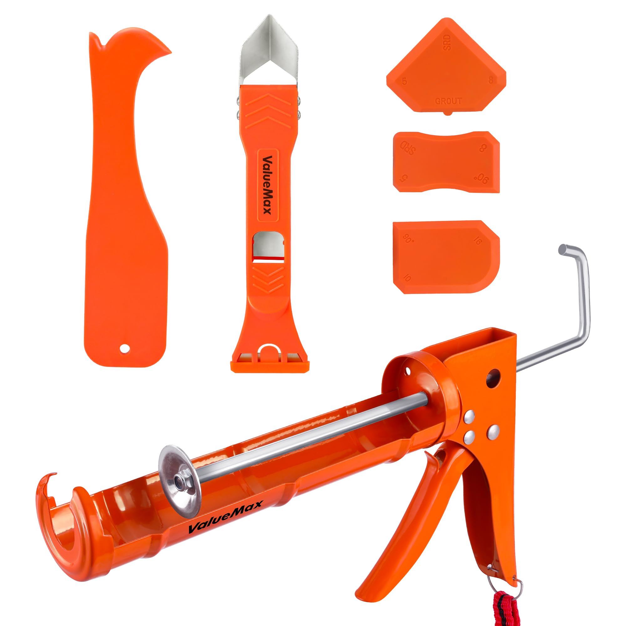ValueMax Caulk Gun and Caulk Scraper Kit, 10OZ Smooth Silicone Caulking Gun with Caulk Remover To... | Amazon (US)