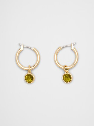 Gemstone Drop Hoop Earrings | Banana Republic Factory