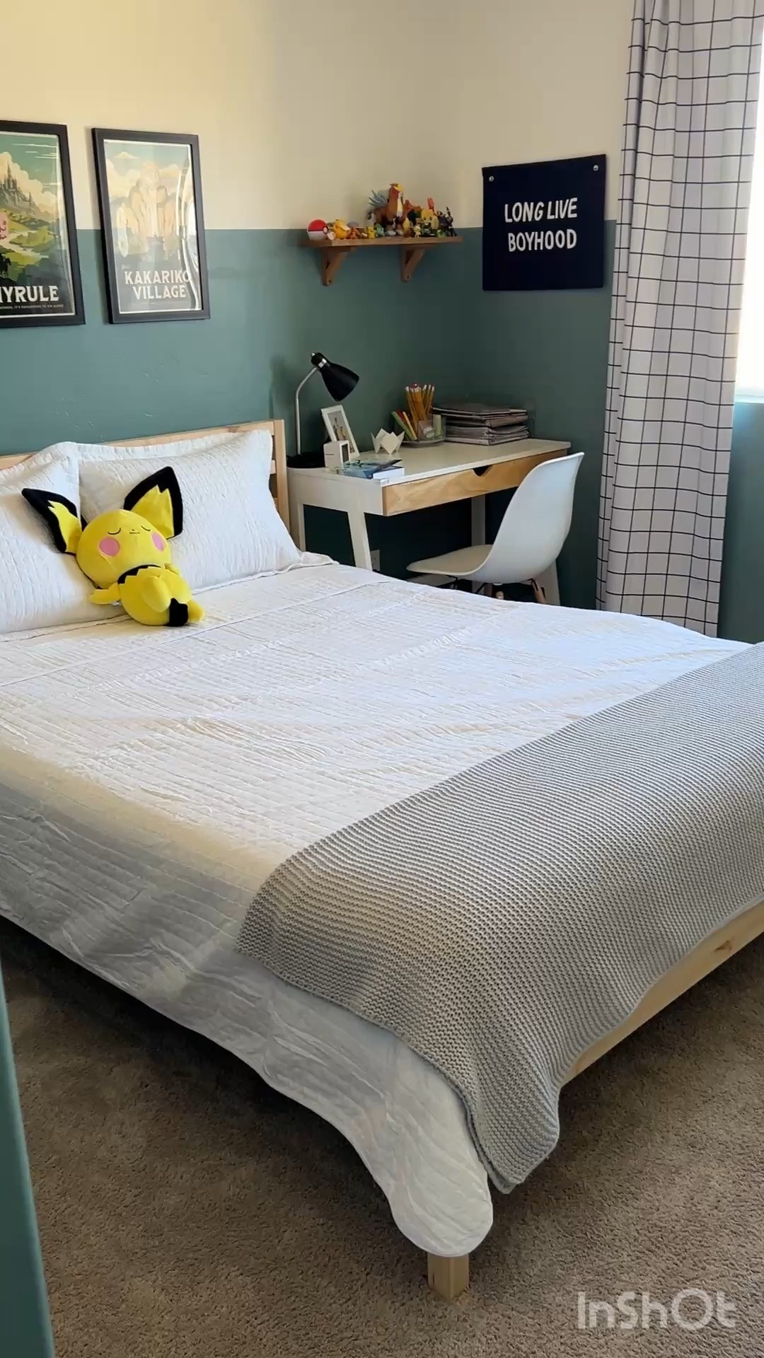 We finished James’ bedroom! Our 9-year-old boy has a room of his own to read in, dream in, create in and so much more! James’ room was a bed and dresser before our adventure started. We tapped into his love of reading and created a reading nook with a book basket, chair and cozy blanket. He always has a comic book in the works so a desk and all the desk accessories was an absolute must! We wanted to keep space in his room so his dresser is in his closet and it works! Finally, it was high time to give his toddler bed 😅 to his 4-year-old brother so we got him a new queen bed and can use his room for extra guests when we need to! James loves hanging out in his room! 

#LTKHome #LTKKids #LTKFamily