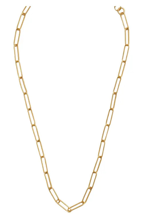 Madewell Paperclip Chain Necklace in Vintage Gold at Nordstrom | Nordstrom