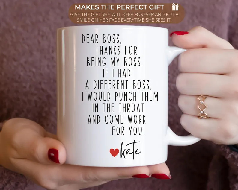 Dear Boss Mug,gift for Best Boss Friend,funny Boss Mug,gift for Boss,custom Mug for Favorite Cowo... | Etsy (US)