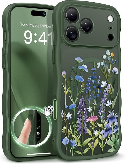 GVIEWIN for iPhone 17 Pro Case Compatible with MagSafe [Curly Wave Edge][Full Camera Protection]F... | Amazon (US)
