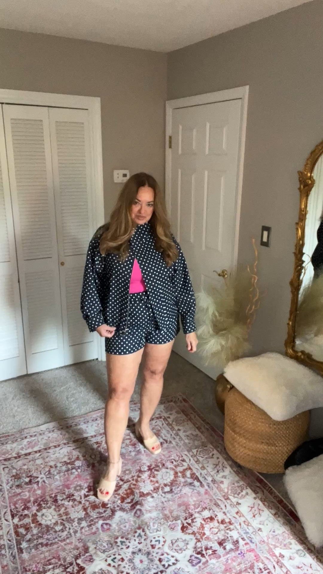 Polka dots are a hot trend for Fall but I feel like they are a timeless classic.

Matching jacket snd short set perfect for
Late Summer Early Fall.

#LTKmomlife #LTKgrwm #LTKootd