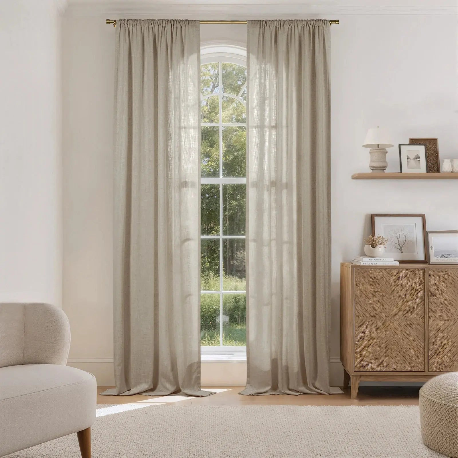 Liz Linen Drape Soft Top - Grey Beige 1908-6 | TWOPAGES