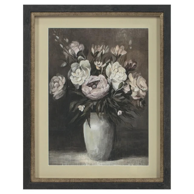 My Texas House Moody Peony Vase Floral Framed Wall Art 16x20 | Walmart (US)