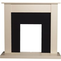 Adam - Sutton Fireplace in Cream & Black/Cream, 43 Inch | ManoMano UK