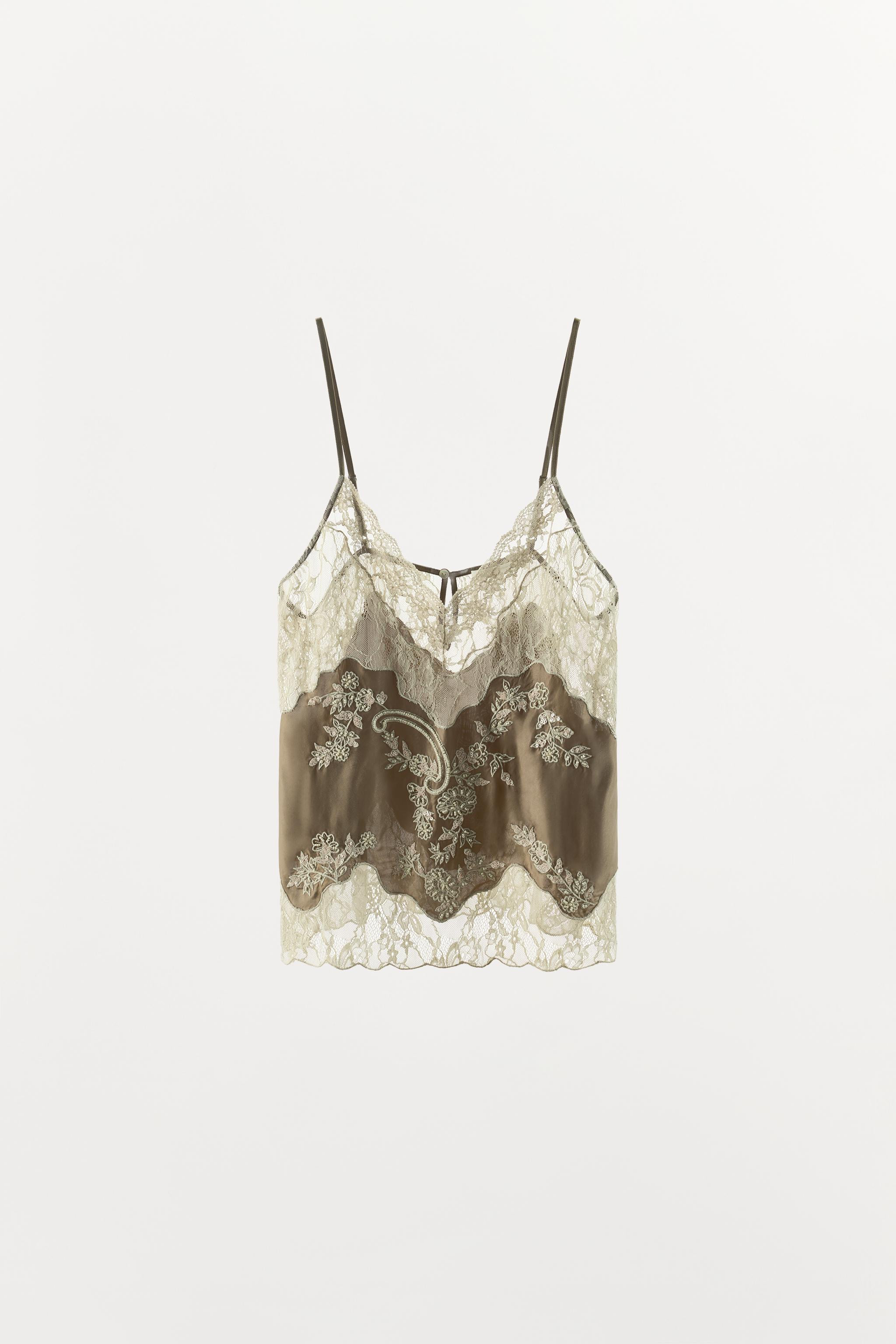 LACE AND BEAD CAMISOLE | Zara US