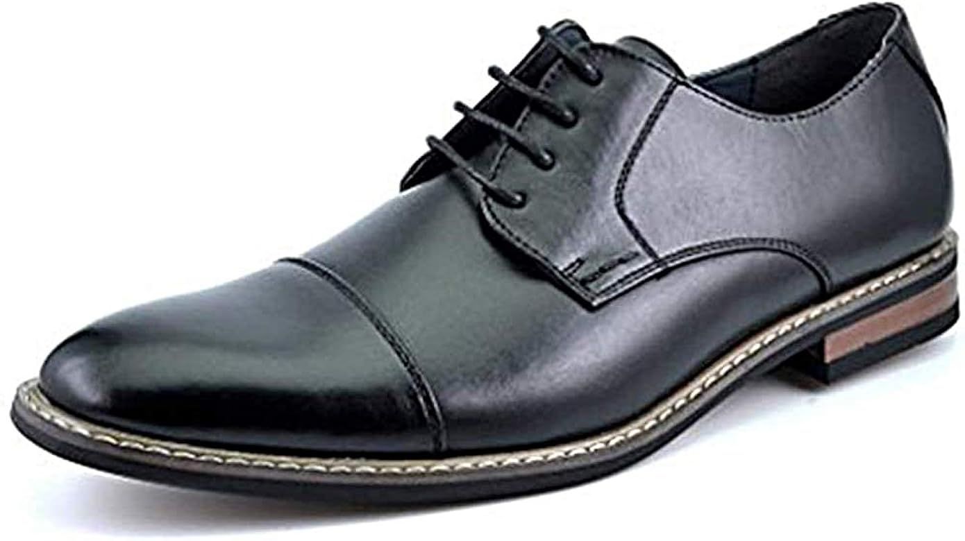 Bruno Moda Italy Men's Prince Classic Modern Formal Oxford Wingtip Lace Up Dress Shoes | Amazon (US)