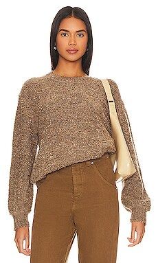 Bella Dahl Long Sleeve Crew Sweater in Rustic Oak from Revolve.com | Revolve Clothing (Global)