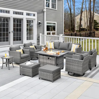 7 - Person Outdoor Seating Group with Cushions | Wayfair North America