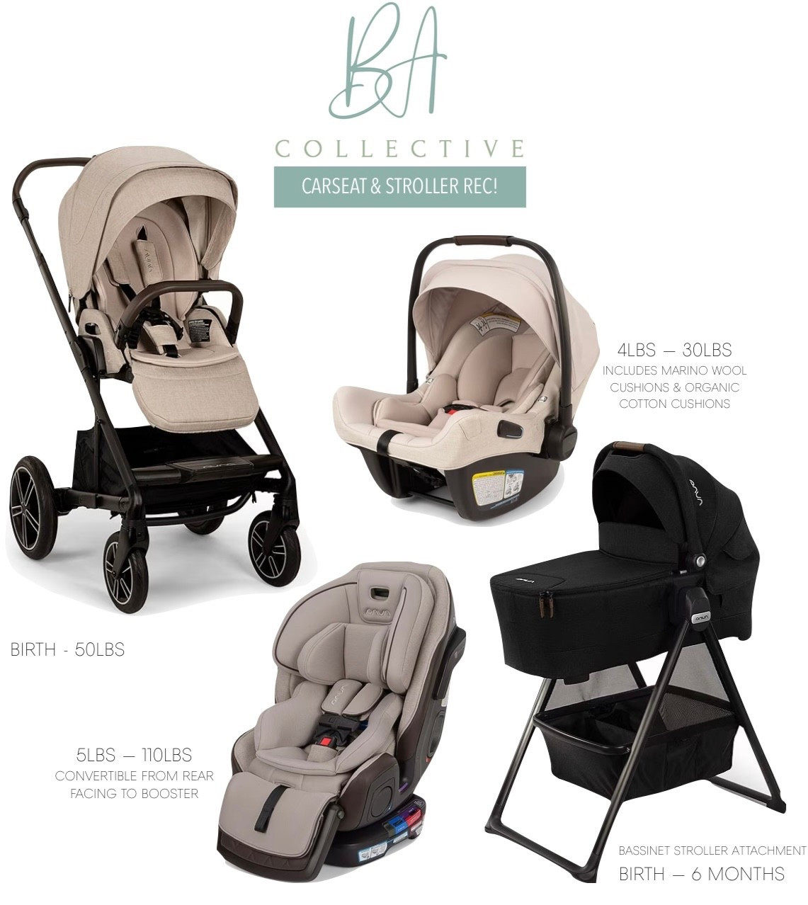 Most frequently asked recommendation and question is “what stroller & car seat do you have”. Linking the *EXACT* models I have! We were so fortunate to be able to get all four of these attachments and I couldn’t recommend them more. It’s definitely an investment upfront but it’s exciting to know we can use for all of our future kids! 

We were adamant about Nuna because it is the most highly rated brand on the market for clean & nontoxic materials! I love that the cushions are Marino Wool and Organic Cotton — natural fibers for our precious daughter! 

#LTKKids #LTKBaby #LTKmomlife