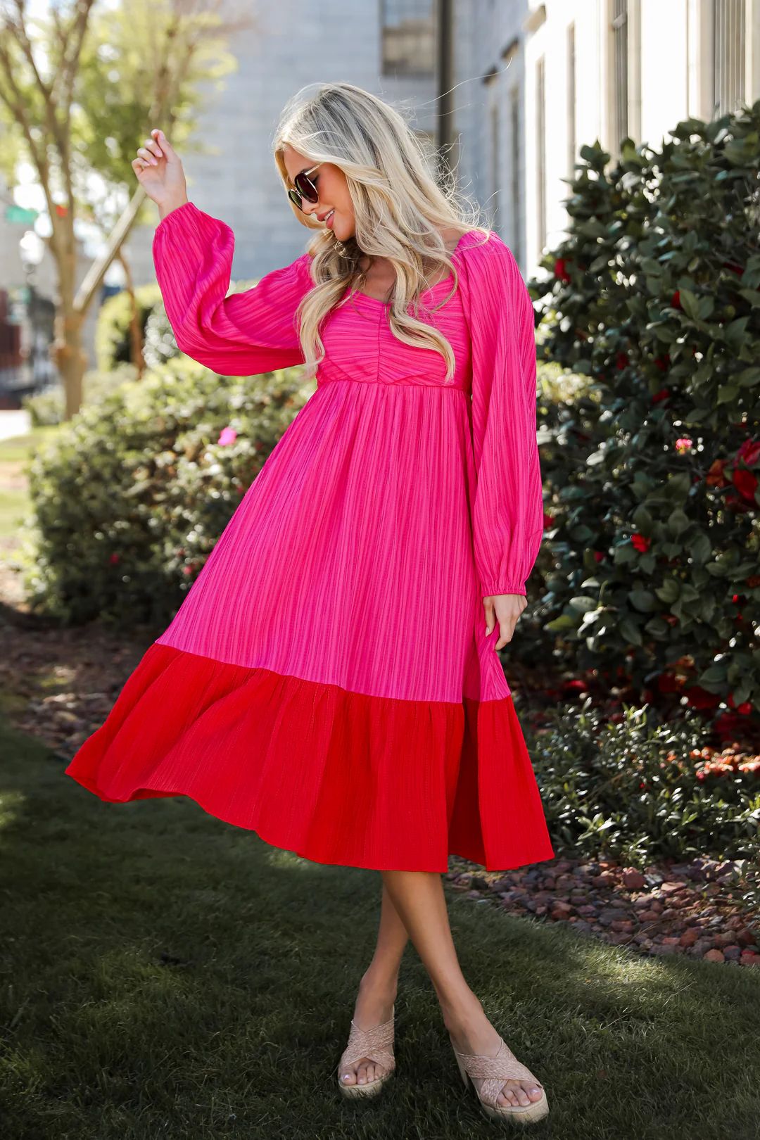 Glamorous Disposition Color Block Midi Dress | Dress Up