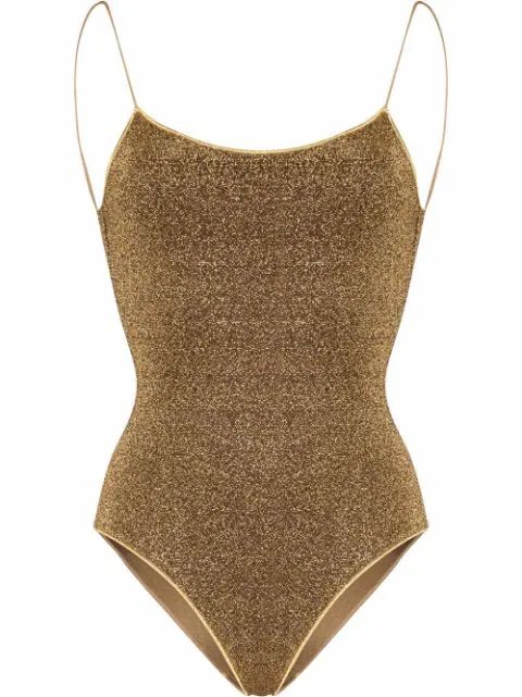 Lumiére low-back lurex swimsuit | Farfetch (UK)