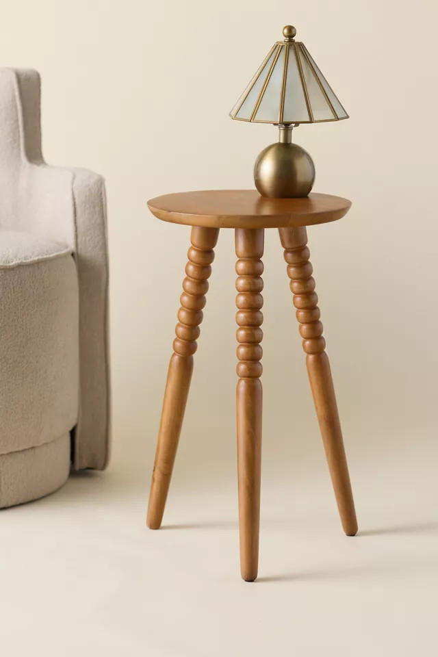 Elisabeth Tripod Mango Wood Side Table in Acorn at Urban Outfitters | Urban Outfitters (US and RoW)