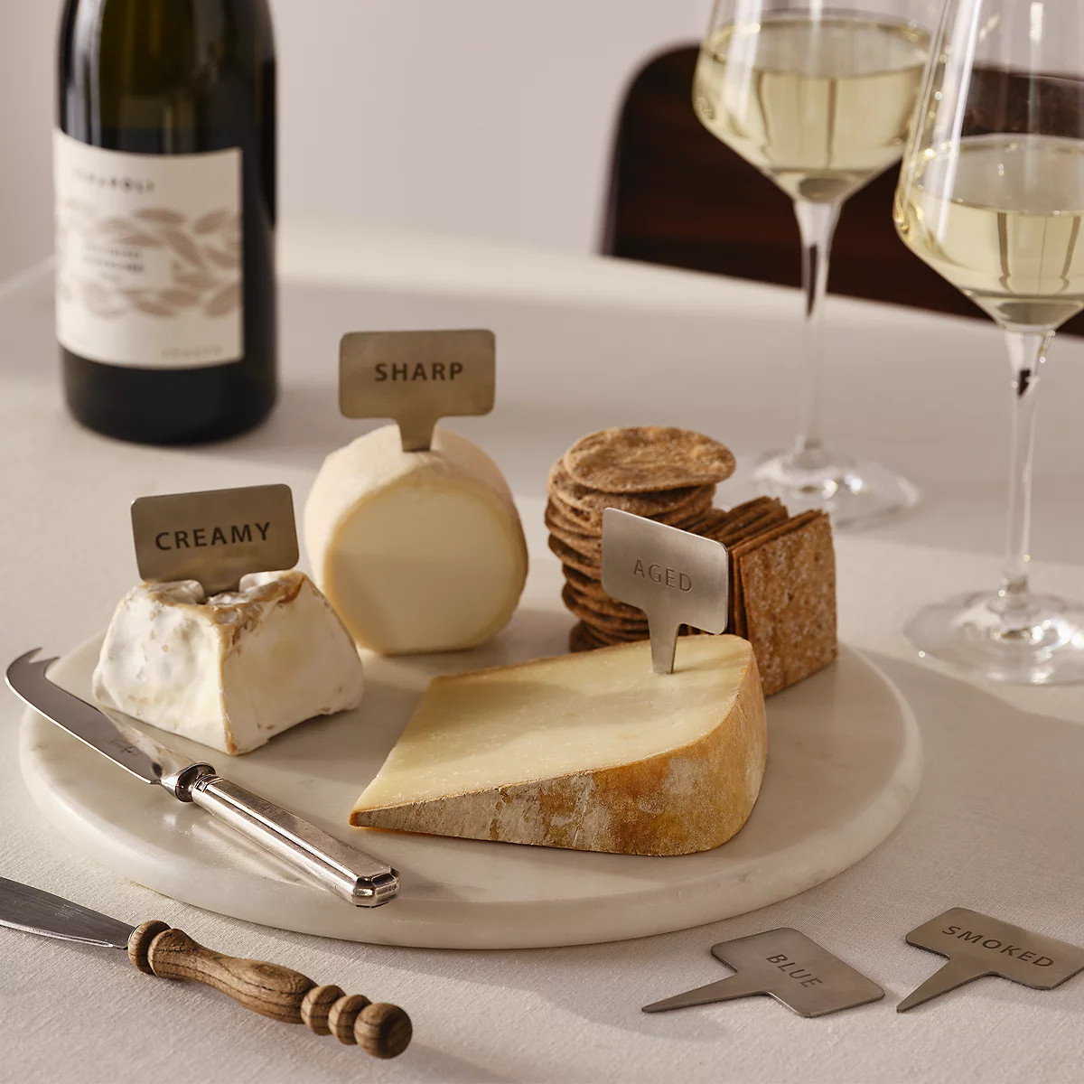 Marble Cheese Board Gift Set | The White Company UK & ROW