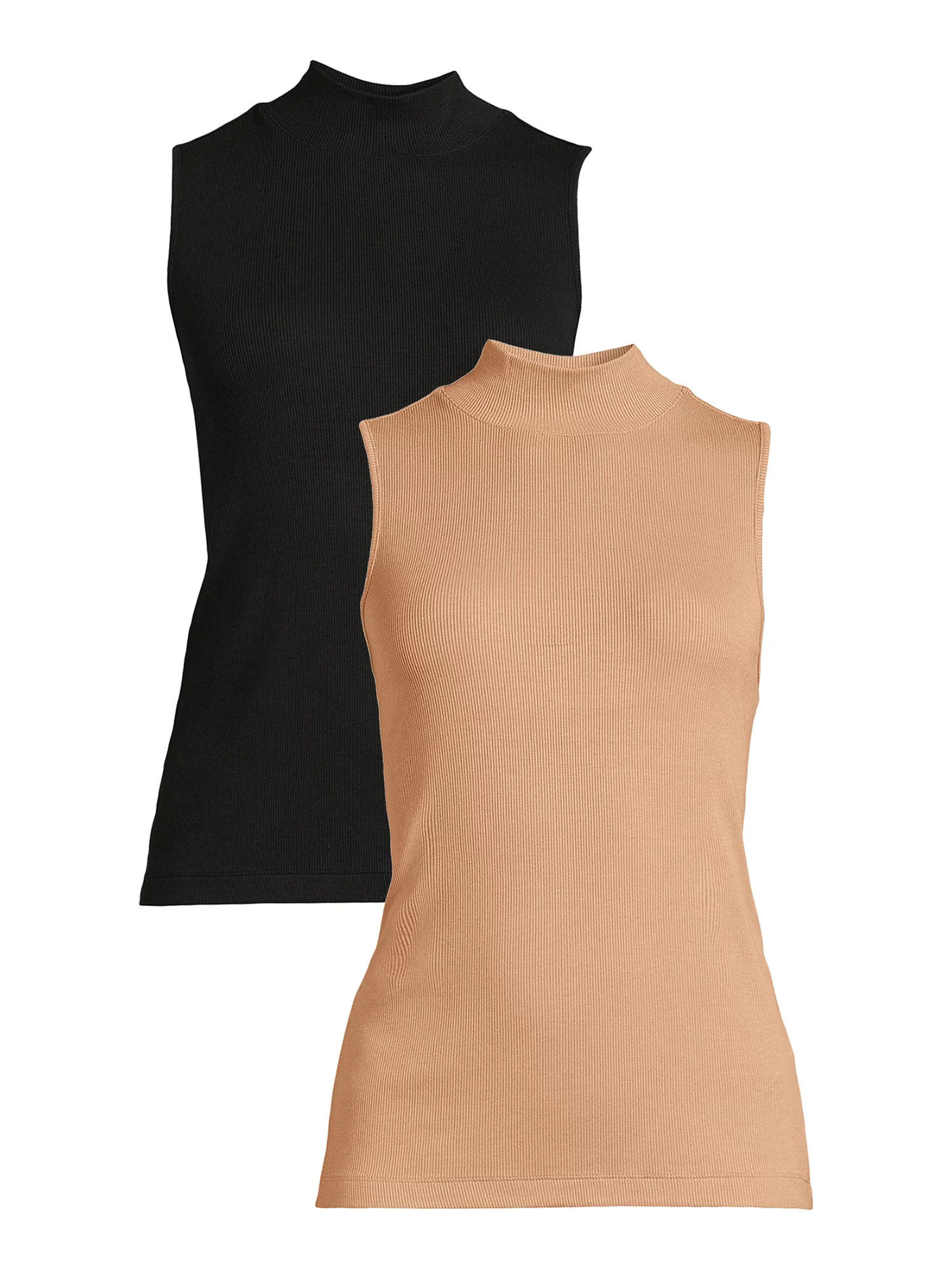 Time and Tru Women's Mockneck Tank (2 Pack) | Walmart (US)