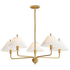 Kismet 5-Light Chandelier Gold Leaf | www.lampsplus.com | Lamps Plus