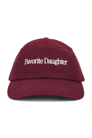 Favorite Daughter Classic Logo Baseball Hat in Sangria Nights from Revolve.com | Revolve Clothing (Global)