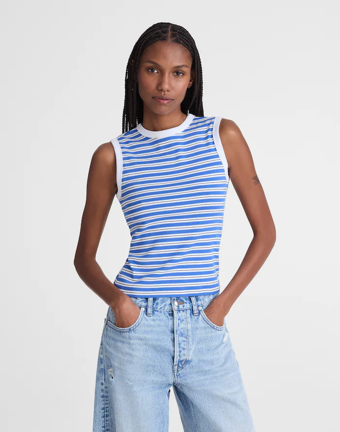 The '90s Shell Tank in Compact Cotton | Madewell