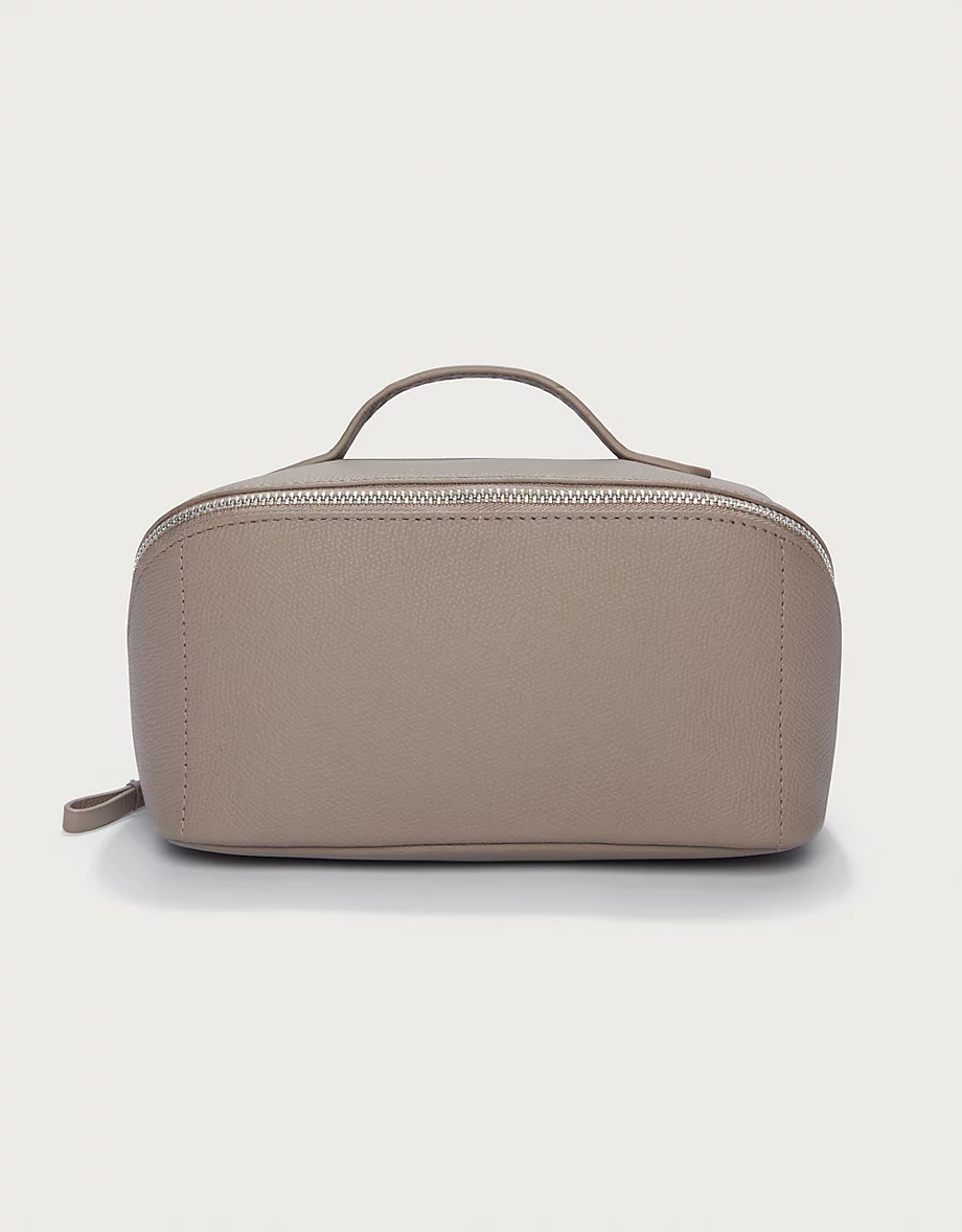 Saffiano Mini Fold Out Make-Up Case | The White Company UK & ROW